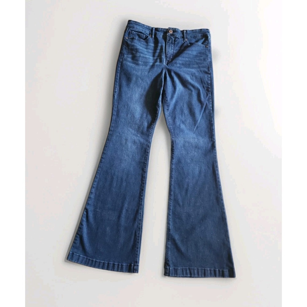 Sofia by Sofia Vergara Melisa Jeans Womens 12 Blue Cotton Denim Flared Stretch